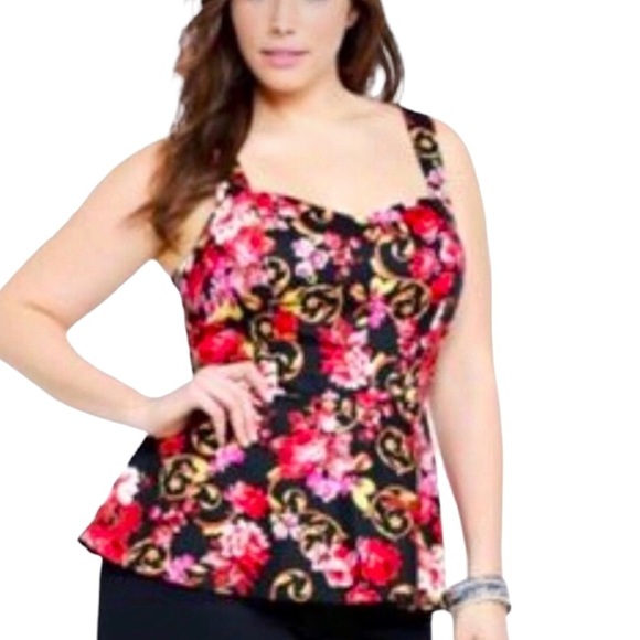 Torrid Peplum Floral Blouse - Picture 1 of 6